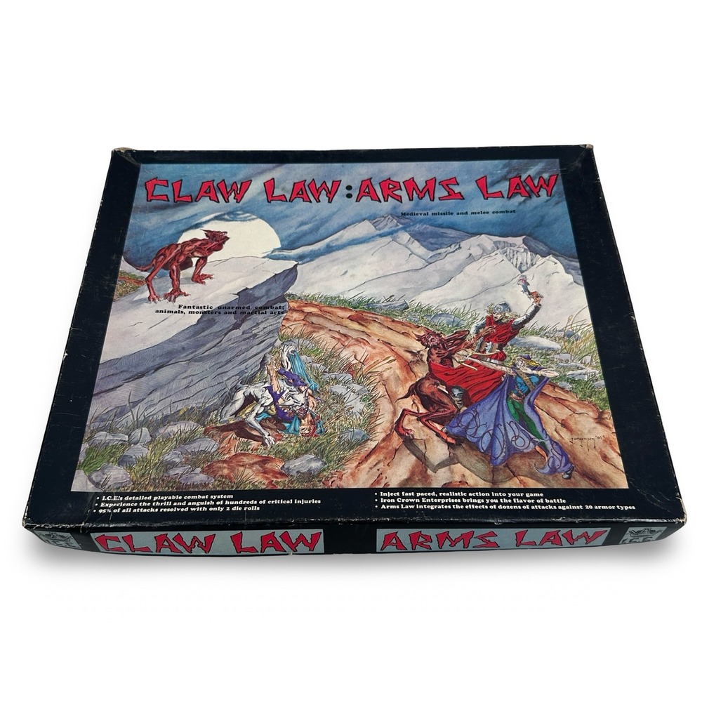 Claw Law Arms Law Iron Crown Enterprises ICE 1982 Rolemaster Fantasy 1st Edition